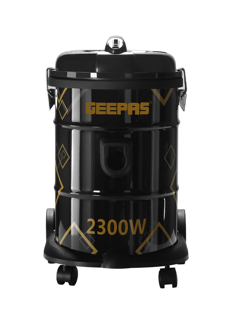 Drum Vacuum Cleaner With 25 L Dust Bag Capacity/Dry And Blow Function/Adjustable Suction Power And Multi-Filtration System/Dust Full Indicator & Perfect For Home, Apartments, Offices & Malls 2300 W GVC2598N Grey/Black