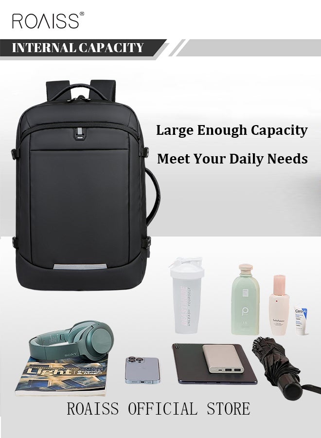 Multi Purpose Large Capacity Laptop Backpack with USB Charge Men 35L Extra Large Carry On Backpack Men Water Resistant Traveling Suitcase Weekender Bag Daypack for Business