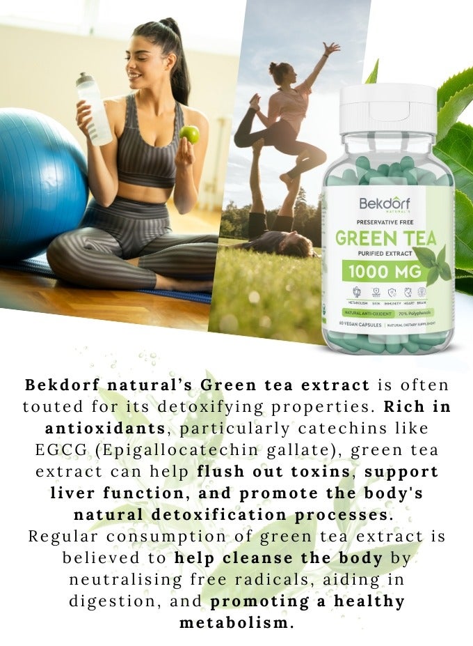 Green tea 1000 mg(Preservative Free)60 Capsules