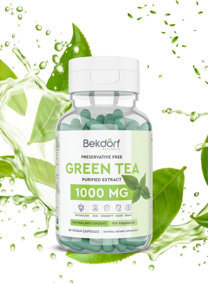 Green tea 1000 mg(Preservative Free)60 Capsules