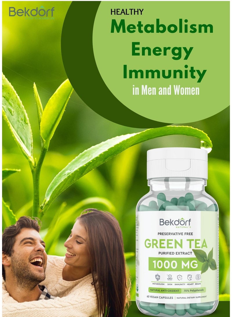 Green tea 1000 mg(Preservative Free)60 Capsules