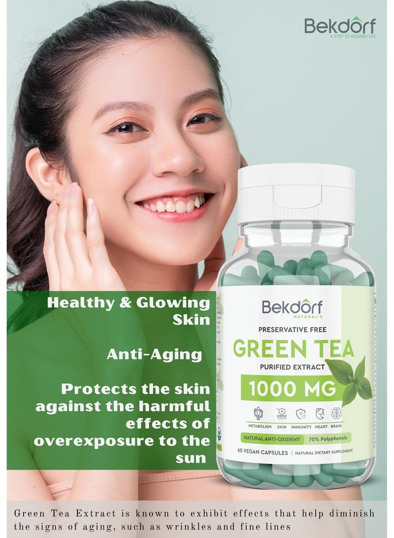 Green tea 1000 mg(Preservative Free)60 Capsules