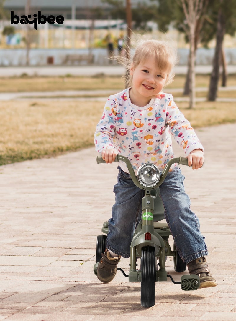 Flyer Tricycle for Kids Toddler Foldable Tricycle with Back Stroge & Head light for 2 to 5 Years Boys and Girls Kids Trike