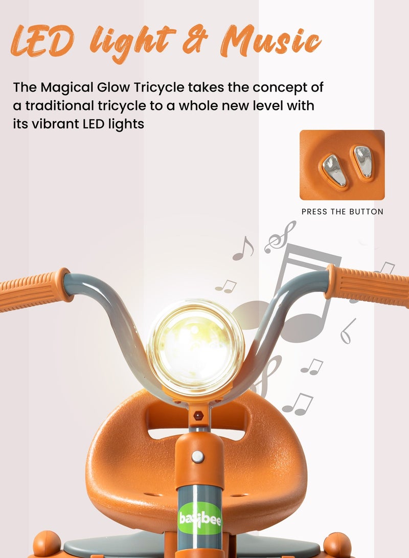 Flyer Tricycle for Kids Toddler Foldable Tricycle with Back Stroge & Head light for 2 to 5 Years Boys and Girls Kids Trike