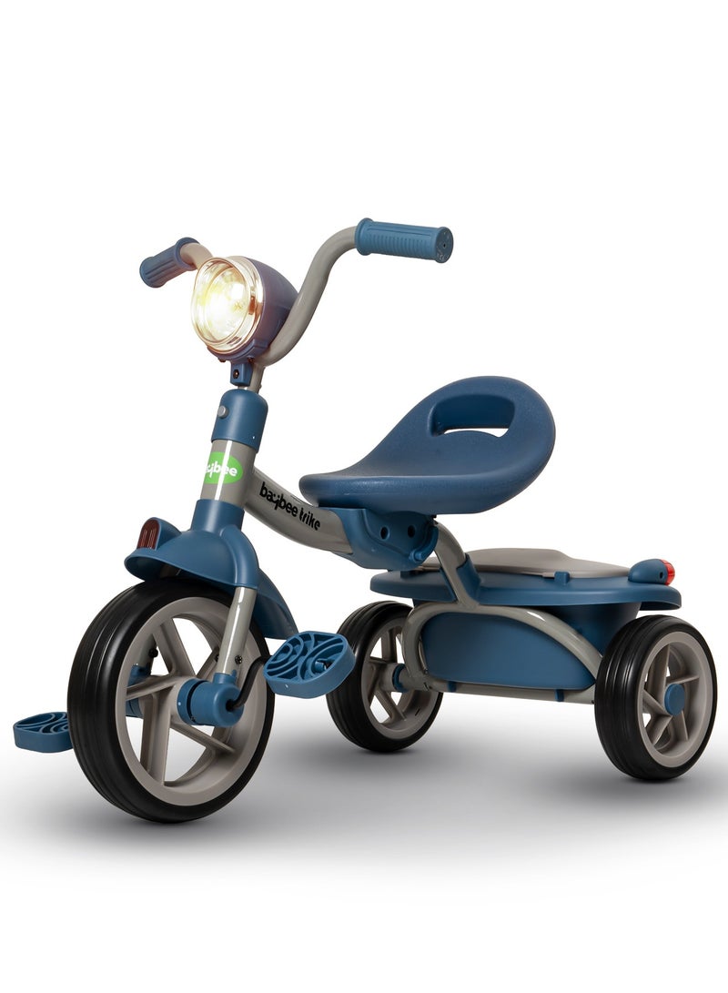 Baybee Flyer Tricycle for Kids Toddler Foldable Tricycle with Back Stroge & Head light for 2 to 5 Years Boys and Girls Kids Trike