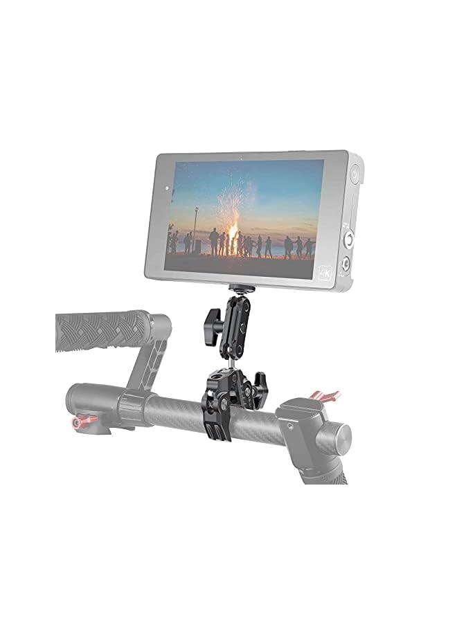 Super Clamp Camera Clamp Mount Monitor 360° Ballhead Magic Arm Double Ball Head Adapter with 1/4