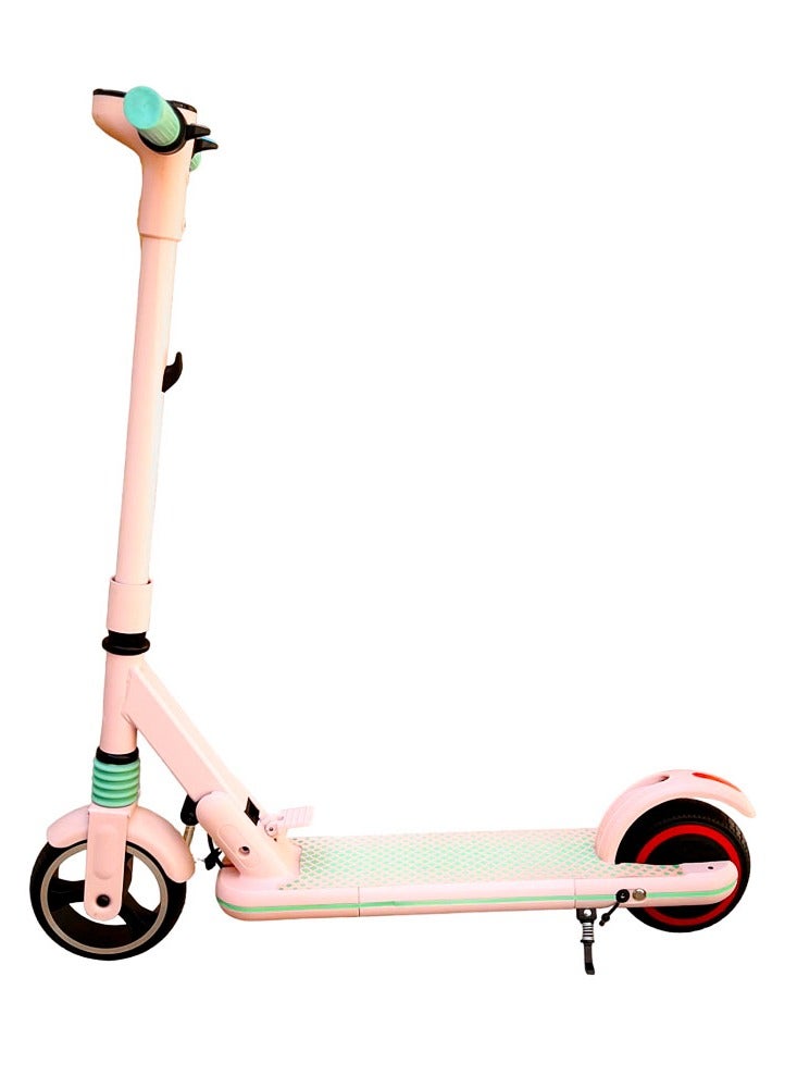 Kids Electric Scooter JL019 LED Display, 7 Inch Non-Flat Tires, Up to 60KG Capacity, Pink