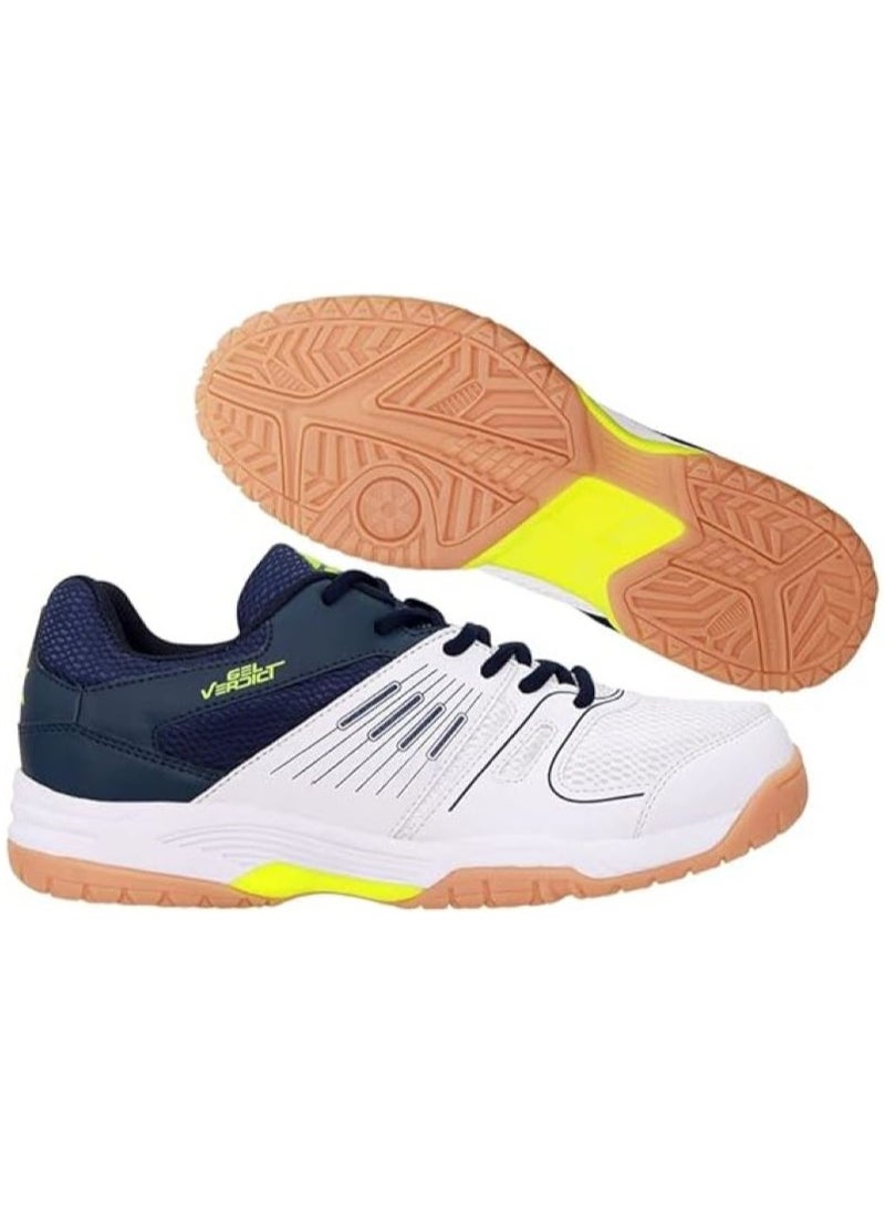 Gel Verdict Badminton Shoes Size 8 UK / 9 US / 42 EU | For Mens and Boys Non Marking Round Sole Lace-Up  EVA Rubber Thermoplastic Polyurethane Mesh