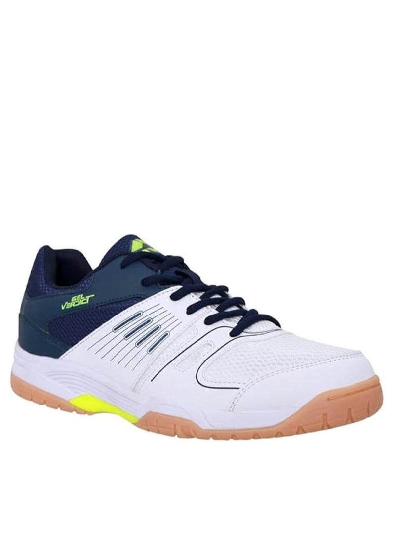 Gel Verdict Badminton Shoes Size 8 UK / 9 US / 42 EU | For Mens and Boys Non Marking Round Sole Lace-Up  EVA Rubber Thermoplastic Polyurethane Mesh