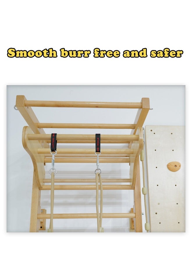 Kids Exercise Equipment Children Climbing Frame Wooden Swedish Wall Bars Ladder Home Gym