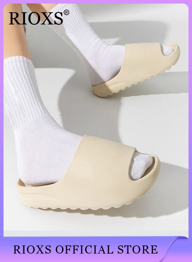 Unisex Slippers, Cloud Slides Slippers For Women And Men, Comfy Pillow Slippers, Anti-slip Bath Slippers, Mens Womens Open Toe Shoes, Soft EVA Slide Slippers, Drying Lightweight Shower Slippers, For Bathroom Pool Beach Indoor And Outdoor