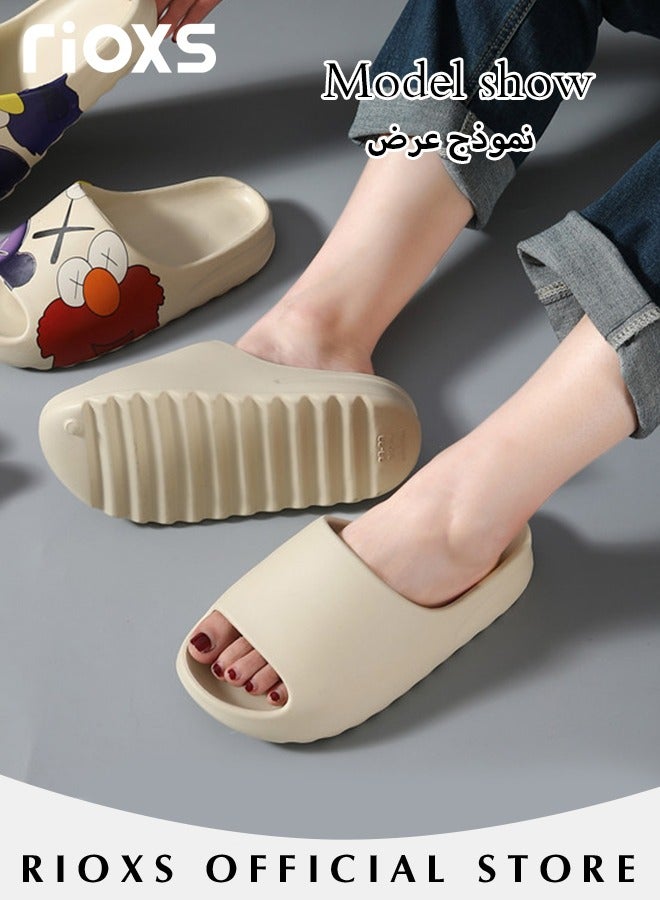 Unisex Slippers, Cloud Slides Slippers For Women And Men, Comfy Pillow Slippers, Anti-slip Bath Slippers, Mens Womens Open Toe Shoes, Soft EVA Slide Slippers, Drying Lightweight Shower Slippers, For Bathroom Pool Beach Indoor And Outdoor