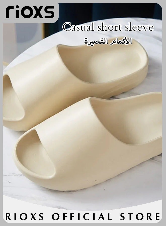 Unisex Slippers, Cloud Slides Slippers For Women And Men, Comfy Pillow Slippers, Anti-slip Bath Slippers, Mens Womens Open Toe Shoes, Soft EVA Slide Slippers, Drying Lightweight Shower Slippers, For Bathroom Pool Beach Indoor And Outdoor