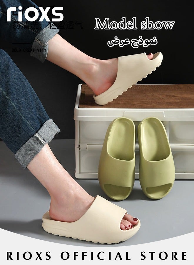 Unisex Slippers, Cloud Slides Slippers For Women And Men, Comfy Pillow Slippers, Anti-slip Bath Slippers, Mens Womens Open Toe Shoes, Soft EVA Slide Slippers, Drying Lightweight Shower Slippers, For Bathroom Pool Beach Indoor And Outdoor