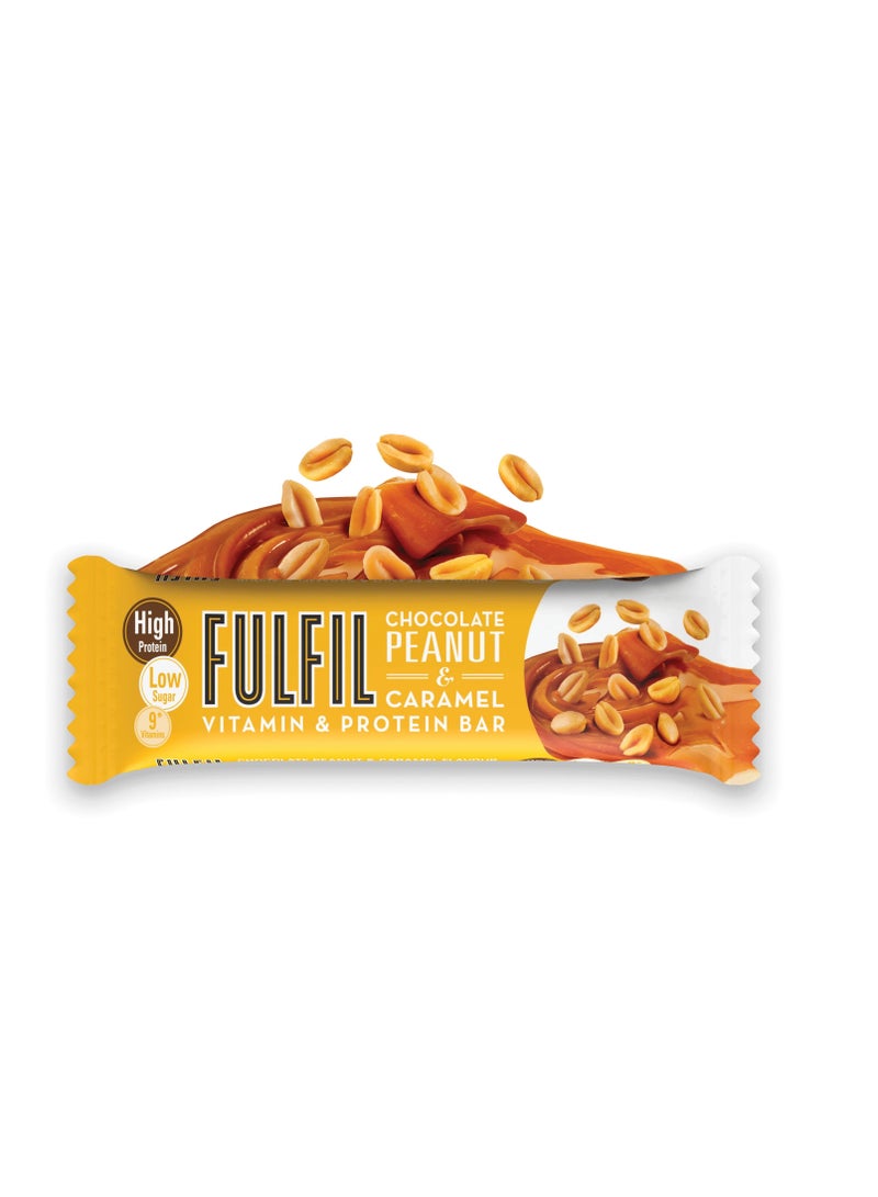 Protein Bar (15 x 55g Bars) — Peanut Caramel Flavour 20g High Protein, 9 Vitamins, Low Sugar