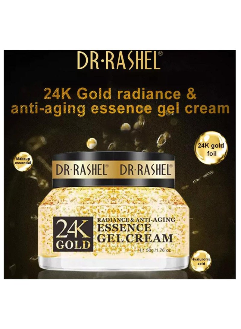 Combo - Dr. Rashel 24K Gold Face Wash, Gel Cream, Eye Serum & Essence Mask