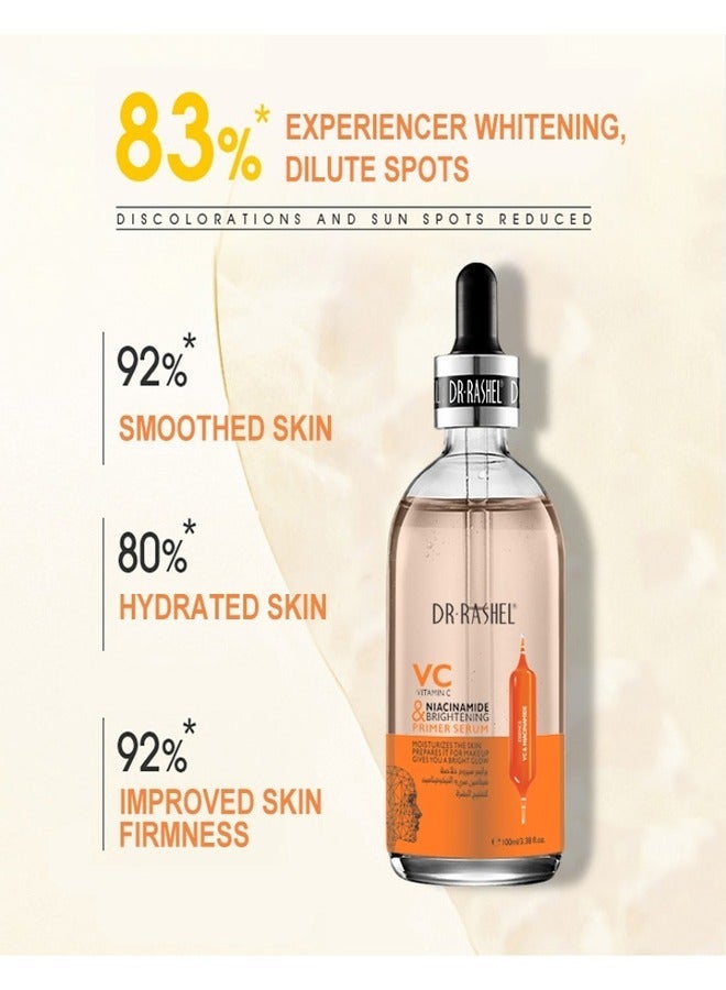 Combo - Dr. Rashel Vitamin C 5 Piece Set & 3 x Primer Serums (Vitamin C, Collagen, Hyaluronic Acid)