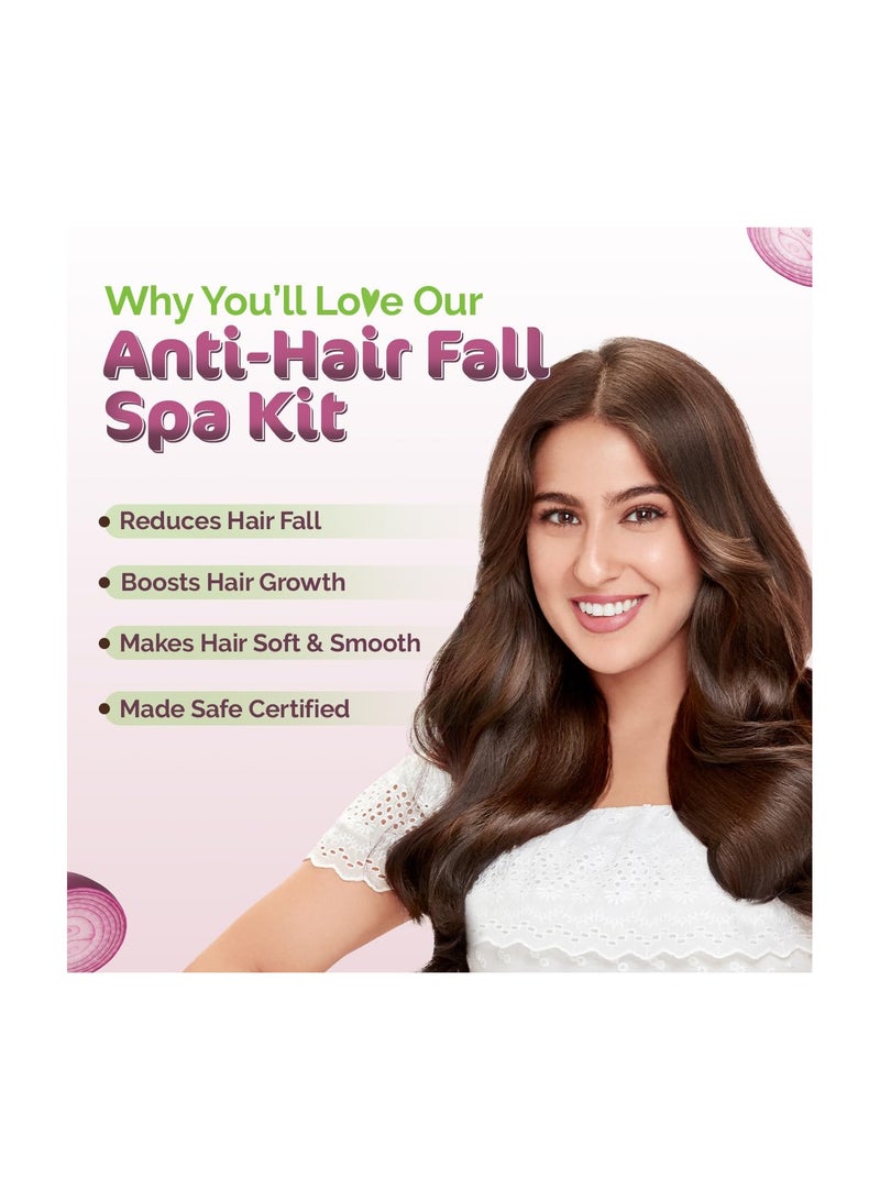 Mamaearth Anti Hair Fall Spa Range with Onion Hair Oil + Onion Shampoo + Onion Conditioner for Hair Fall Control