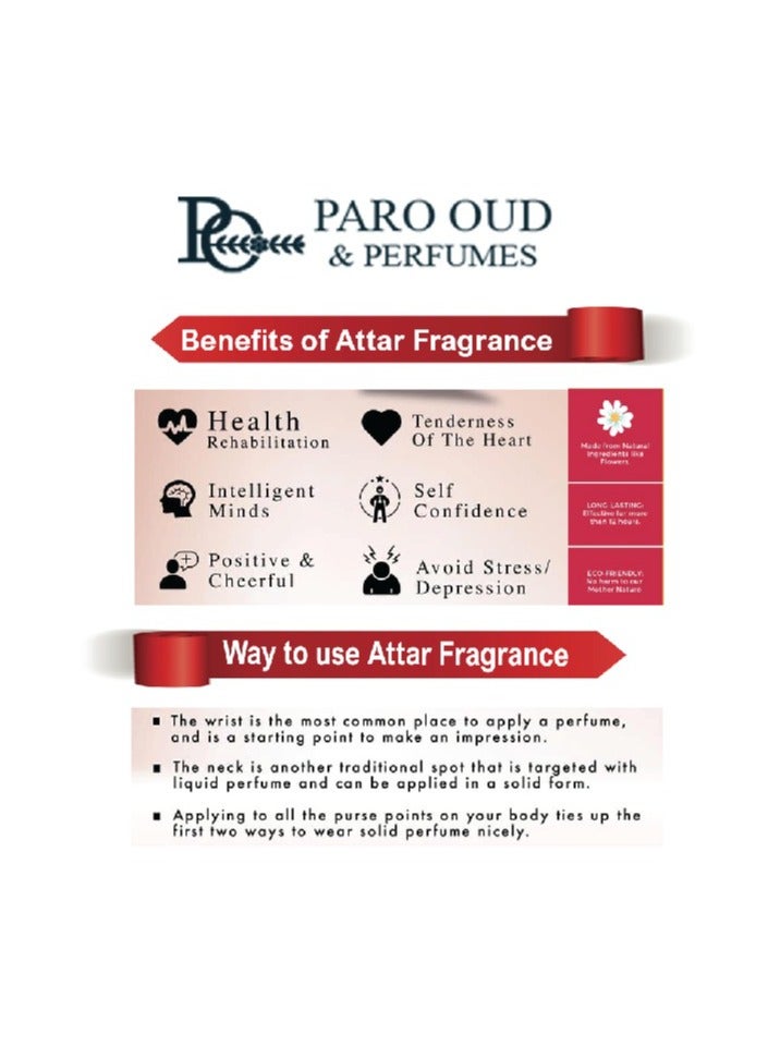 Paro Oud and Perfumes Sweet Super I 12 ML I OUD I Alcohol-free attar oil for men women I Pure natural attar oil with long-lasting scent