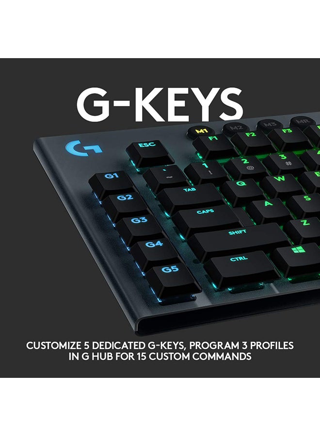 G815 keyboard Gaming  LIGHTSPEED Corded Gaming  English