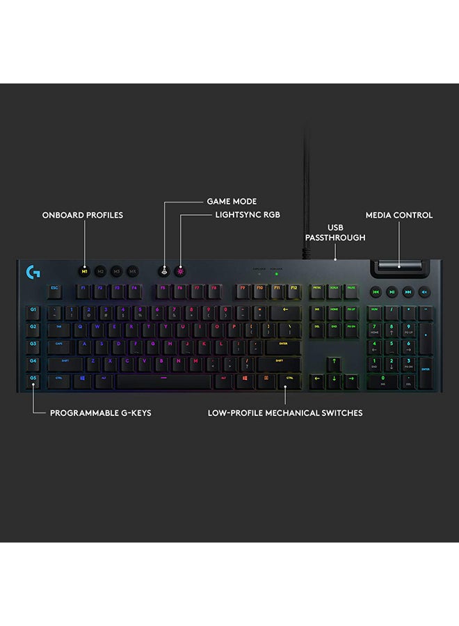 G815 keyboard Gaming  LIGHTSPEED Corded Gaming  English