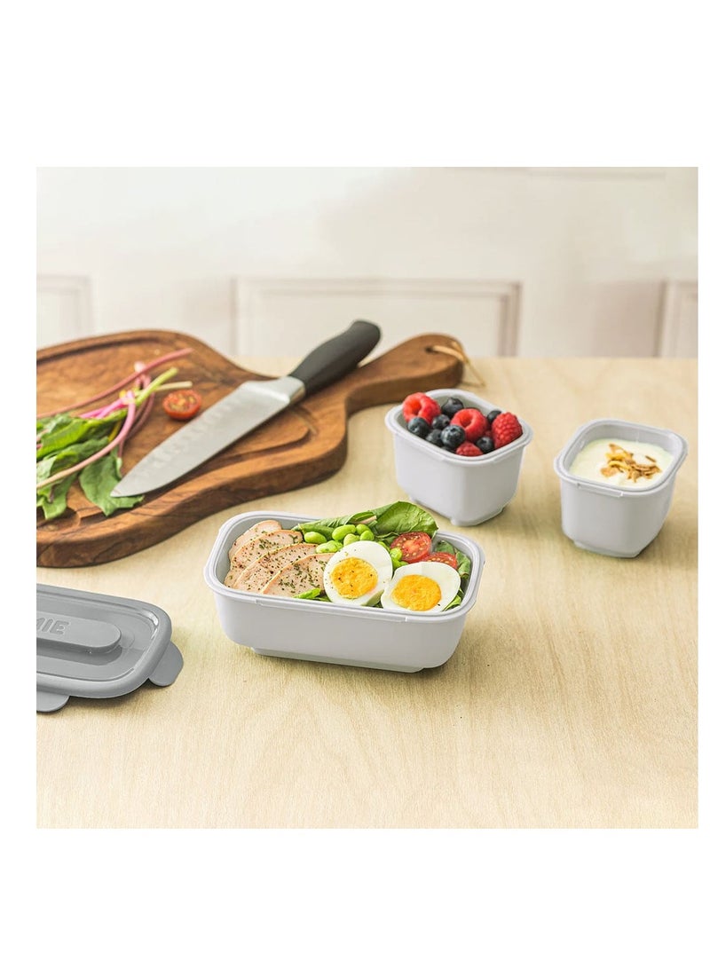 OmieGo Bio Bento Containers, Set of 3-Stone