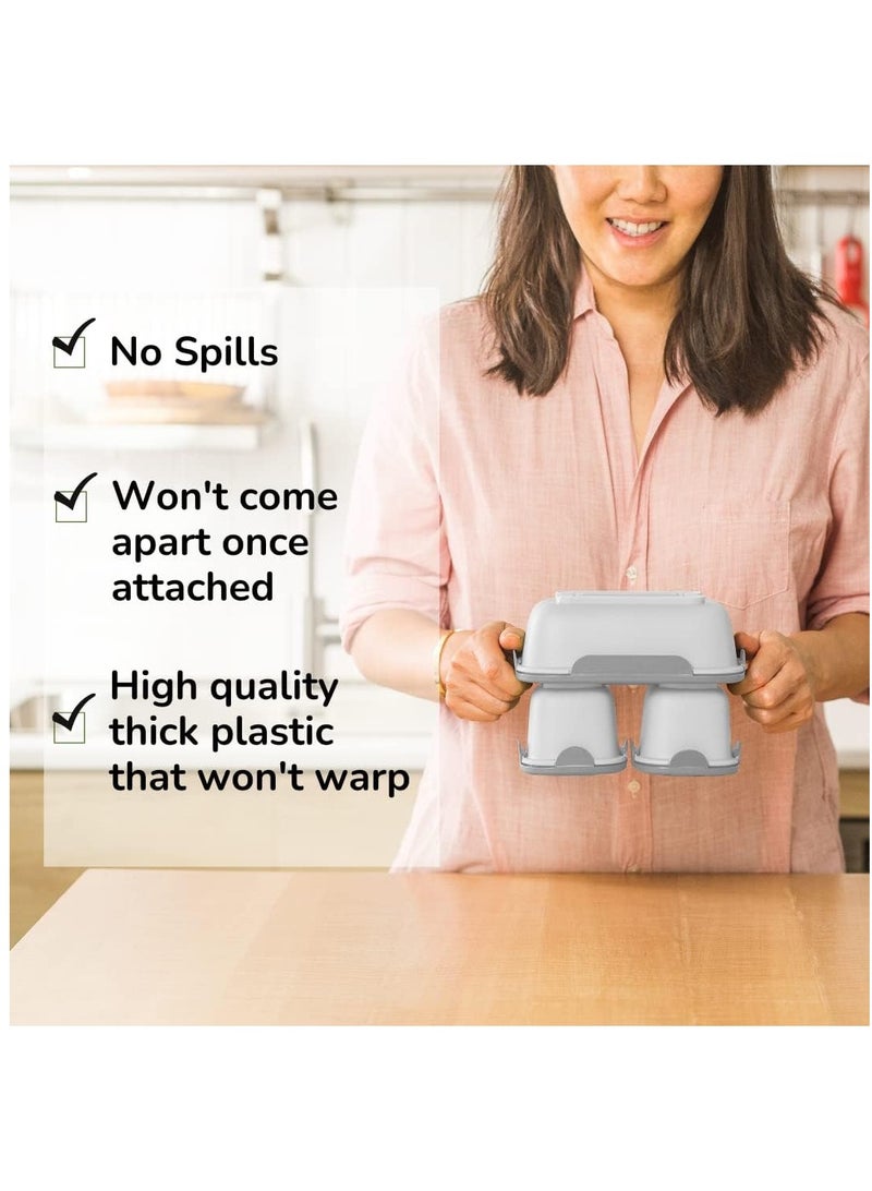 OmieGo Bio Bento Containers, Set of 3-Stone