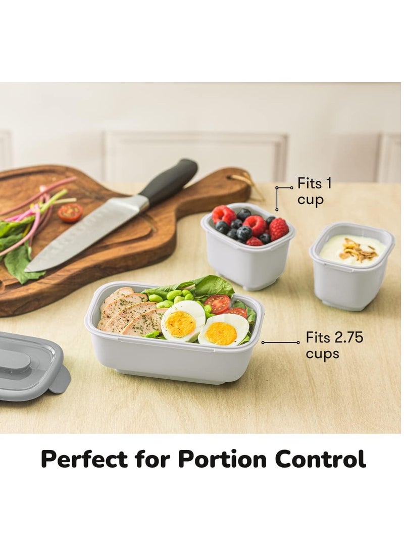 OmieGo Bio Bento Containers, Set of 3-Stone