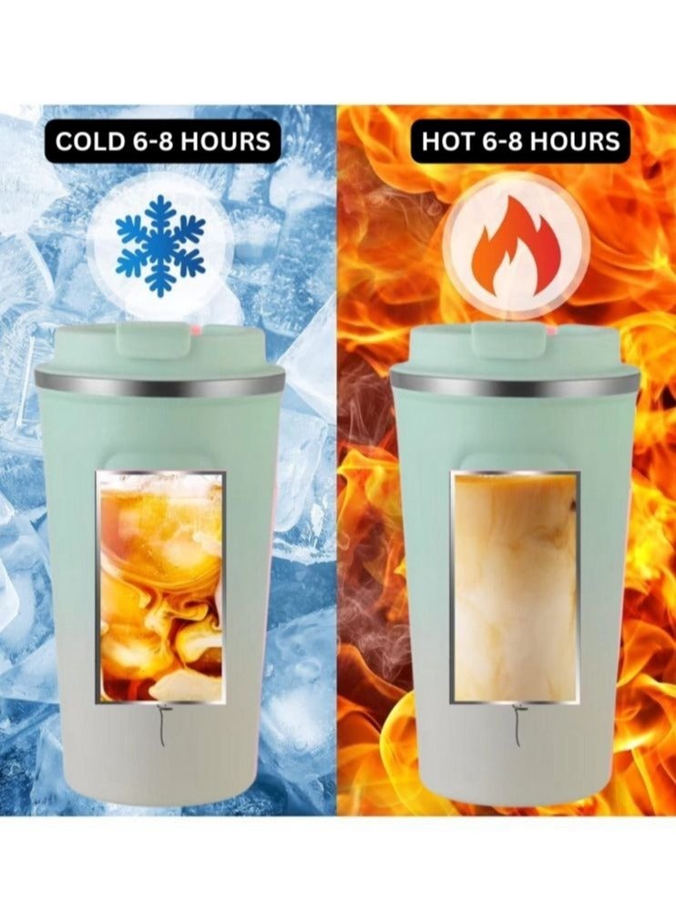 Stainless Steel Travel Coffee Mug Double Layer Vacuum Insulation Coffee Cup Portable 510 ml (2 pcs)