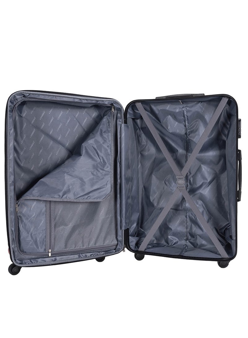 4 Pack Of Hardside Spinner Number Locked Luggage Trolley