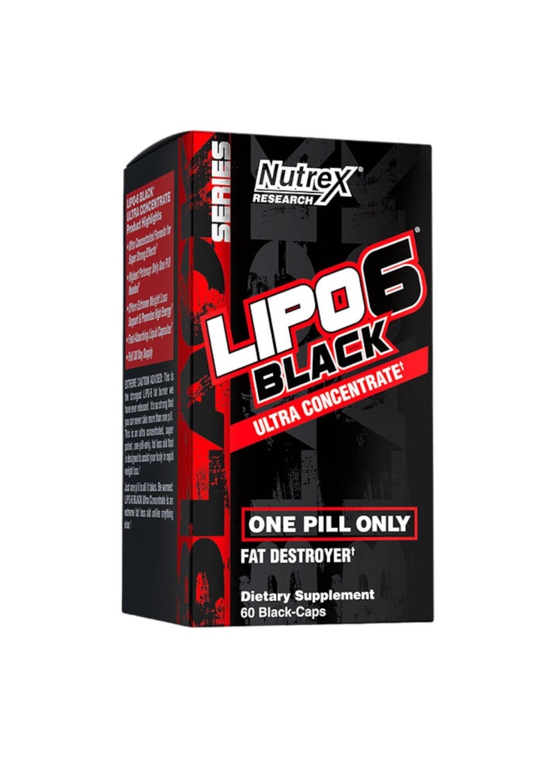 Lipo 6 Black Ultra Concentrate Fat Destroyer 60 Capsules