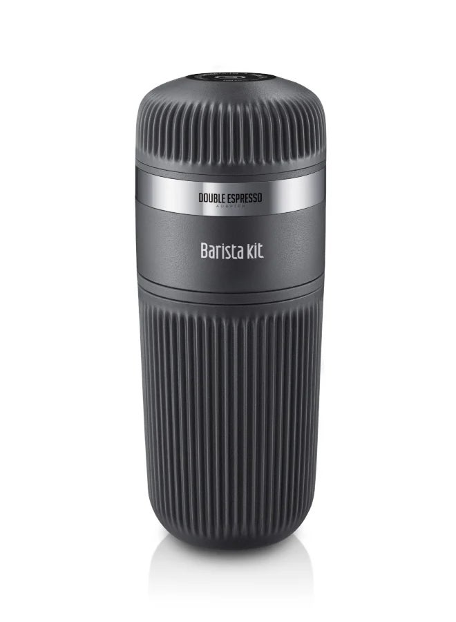 Nanopresso Barista Kit for Ground Coffee, Accessory for Nanopresso, Larger Water Tank up to 140ml, for Lungo Espresso (16 grams of ground coffee basket, tamper, & a bigger cup) Black
