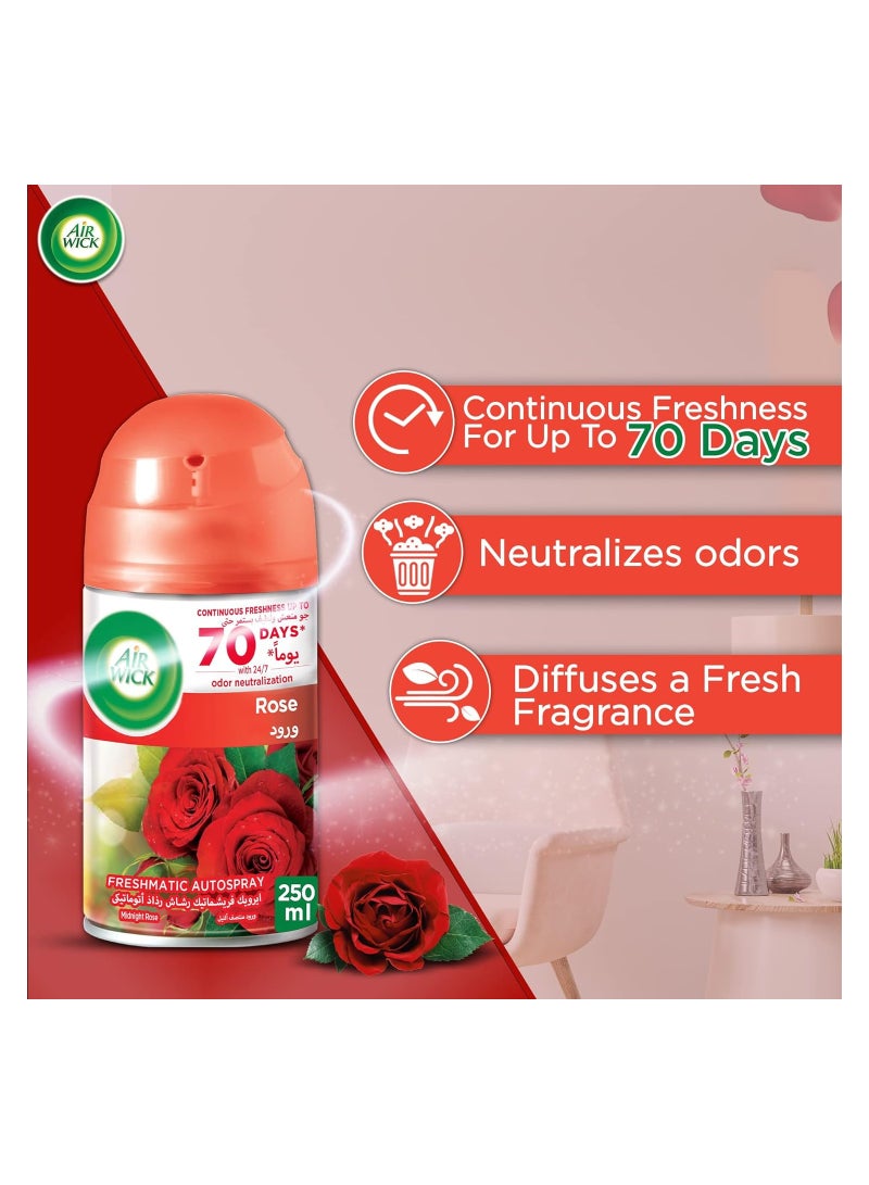 Freshmatic Refill Autospray Rose Fragrance 250ml Pack of 3