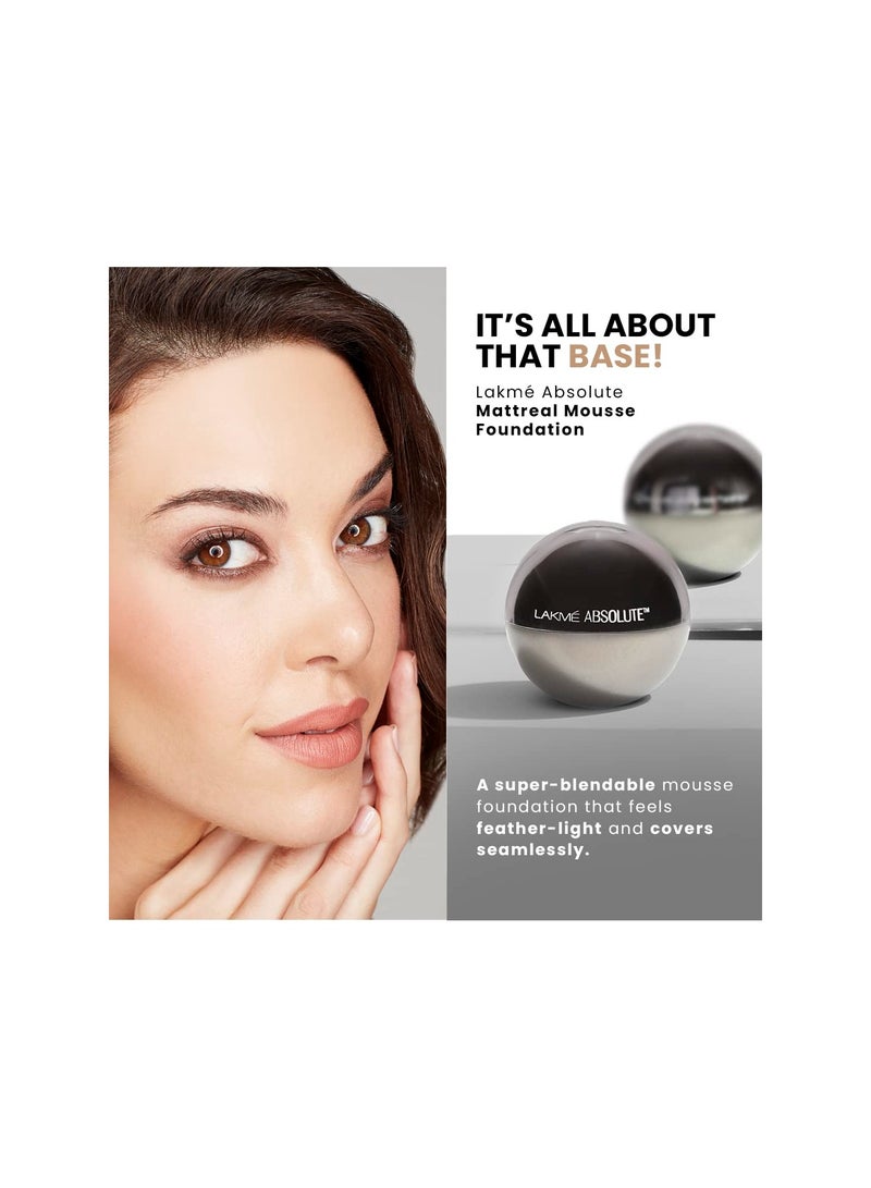 Lakme Absolute Skin Natural Mousse Golden Light SPF Natural Finish Matte Cream Foundation