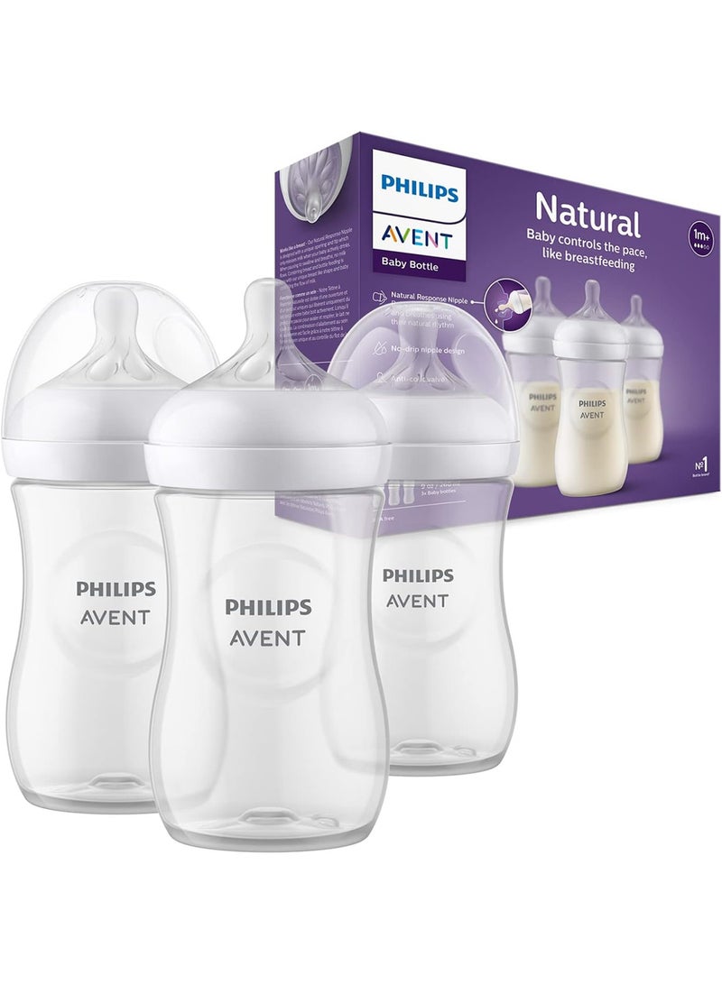 Natural Response Baby Bottle 260 Ml Baby Milk Bottle For 1 Month+ And Up BPA Free