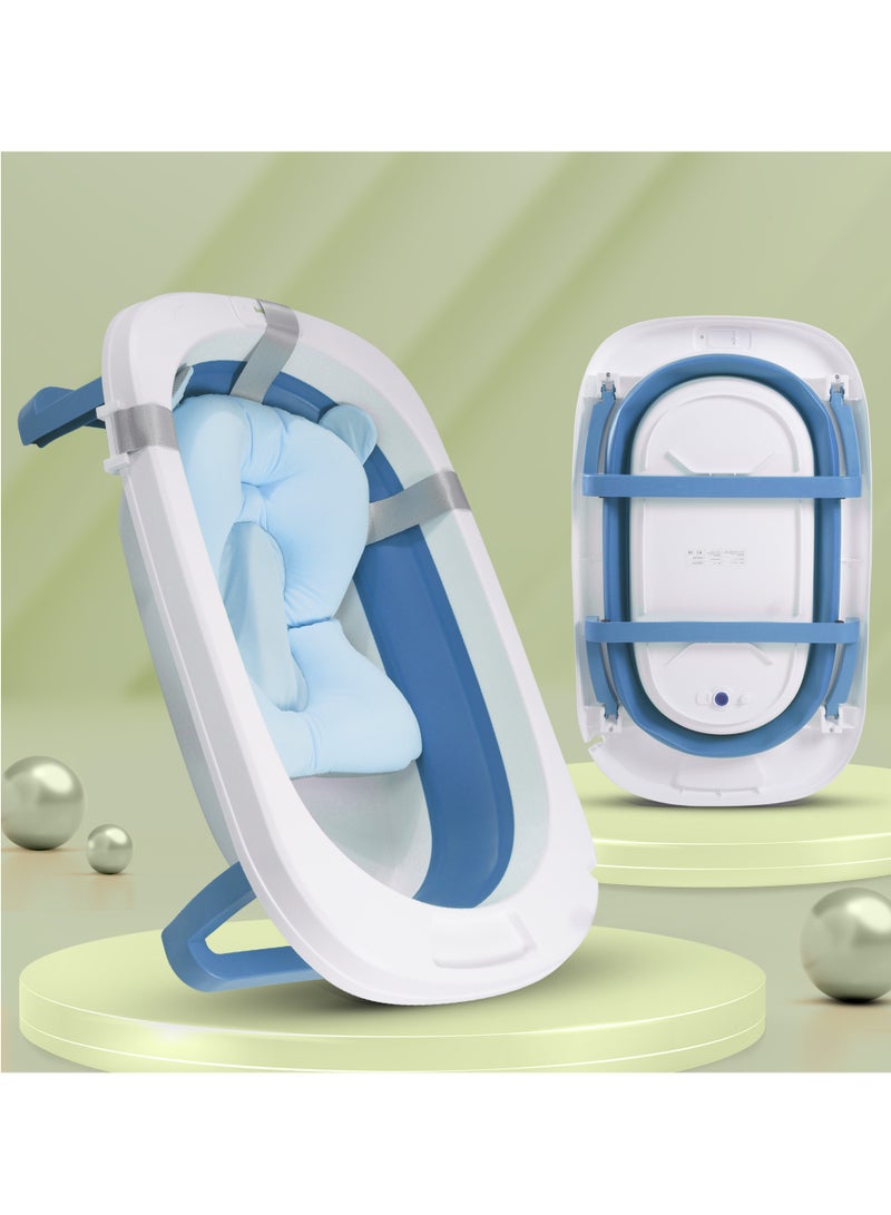 Baybee Avery Foldable Baby Bath Tub for Kids, Baby Bath Seat with Soft Cushion & Drainer, Kids Bathtub for Baby with Non-Slip Base, Kids baby bath tub for 0 to 2 years Old