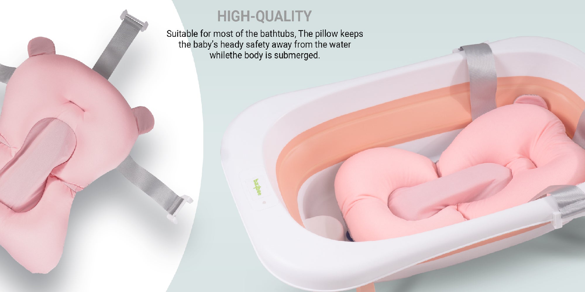 Baybee Loria Foldable Baby Bath Tub for Kids, Baby Bath Seat Mini Swimming Pool, Kids Bathtub for Baby with Non-Slip Base, Kids baby bath tub for 0 to 2 years Old