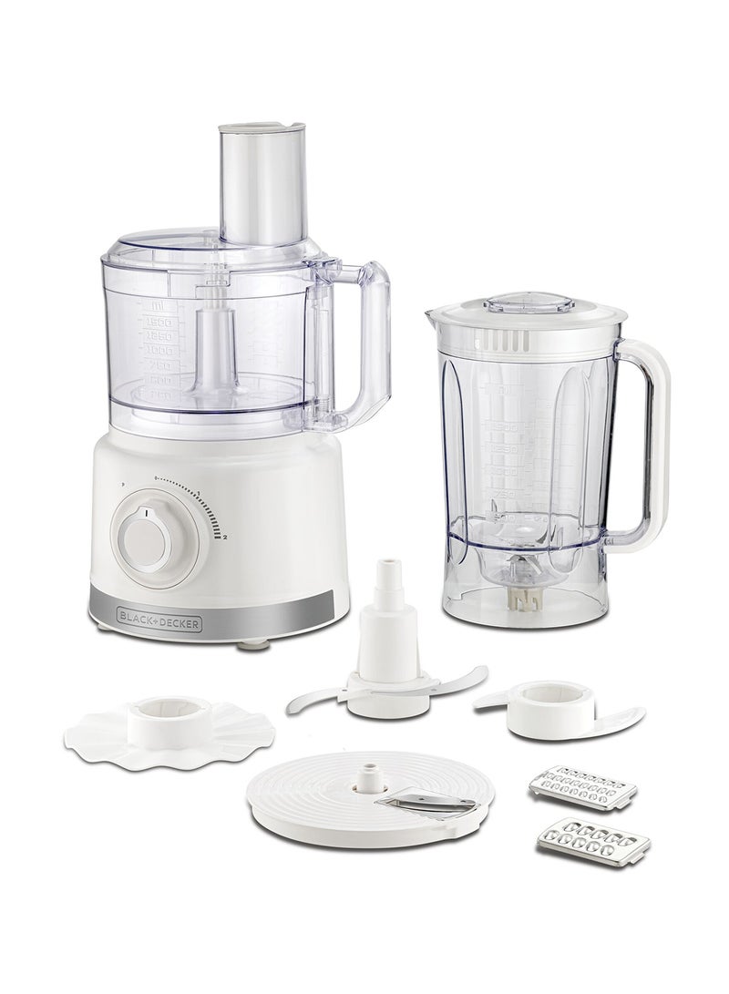 Black and Decker Multifunction Food Processor 2 L 750 W FX760-B5 White