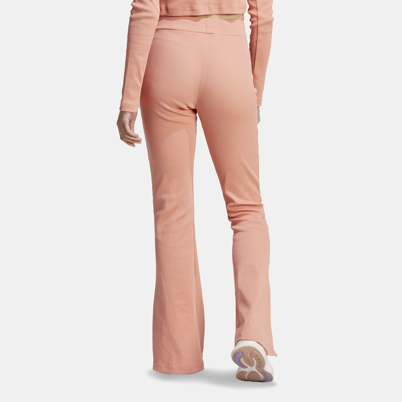 Women's Lounge Ribbed Flared-Leg Pants