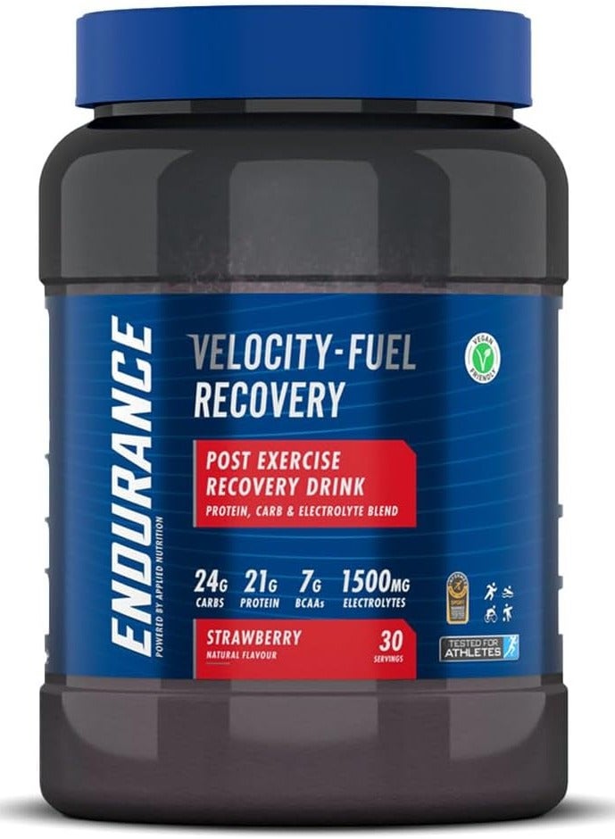 Endurance Velocity Fuel Recovery Post Exercise Recovery, Strawberry Flavor, 1.5 Kg