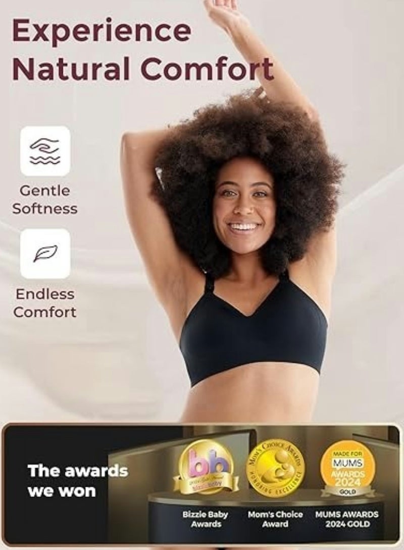 Nursing Bras for Breastfeeding, Seamless Ultra Comfort Maternity Bra, Natural Shape, Pregnancy Sleep Bralette