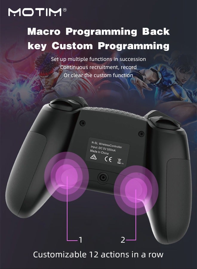 6-Axis Handle Wireless Bluetooth Switch Pro Controllers, Wake-up Function for Switch Lite Switch, OLED Switch Remote Gamepad, Gyro Axis Programmable