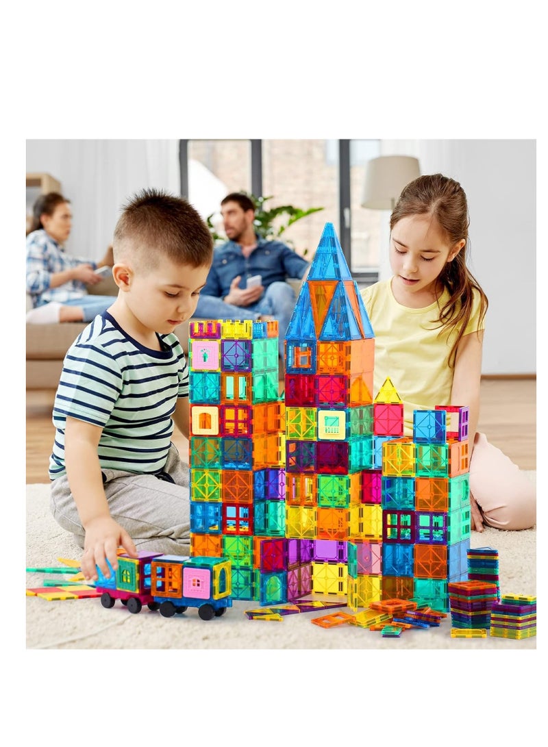 Baybee 110 Pcs 3D Magnetic Tiles Set Toys for Kids toddlers 3+  Building Blocks Construction Magnitiles Preschool Sensory Learning Toys Enlighten Creativity Early Birthday Gifts for Boys & Girls