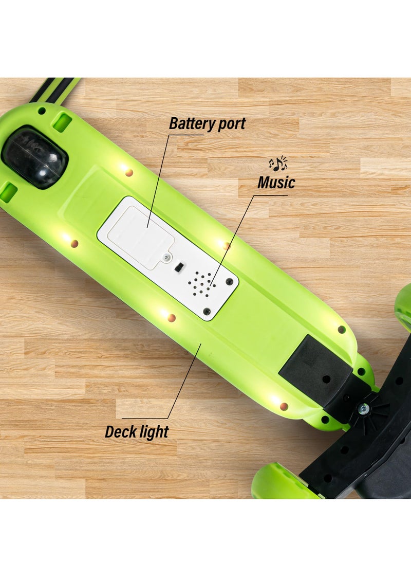 Baybee Kick Scooter for Kids, 3 Wheel Kids Scooter with Foldable and Height Adjustable Handle, Runner Scooter with LED PU Wheels, Skate Scooter for Kids 3+Years Boys Girls