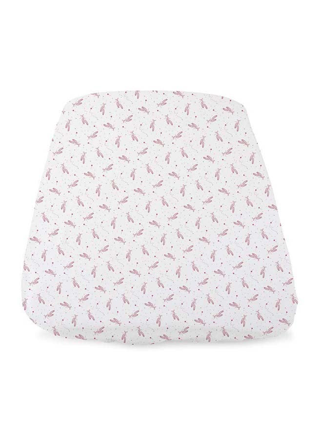 Crib Set 2 Fitted Sheets Compatible With Next2Me Forever, Pink Ballet