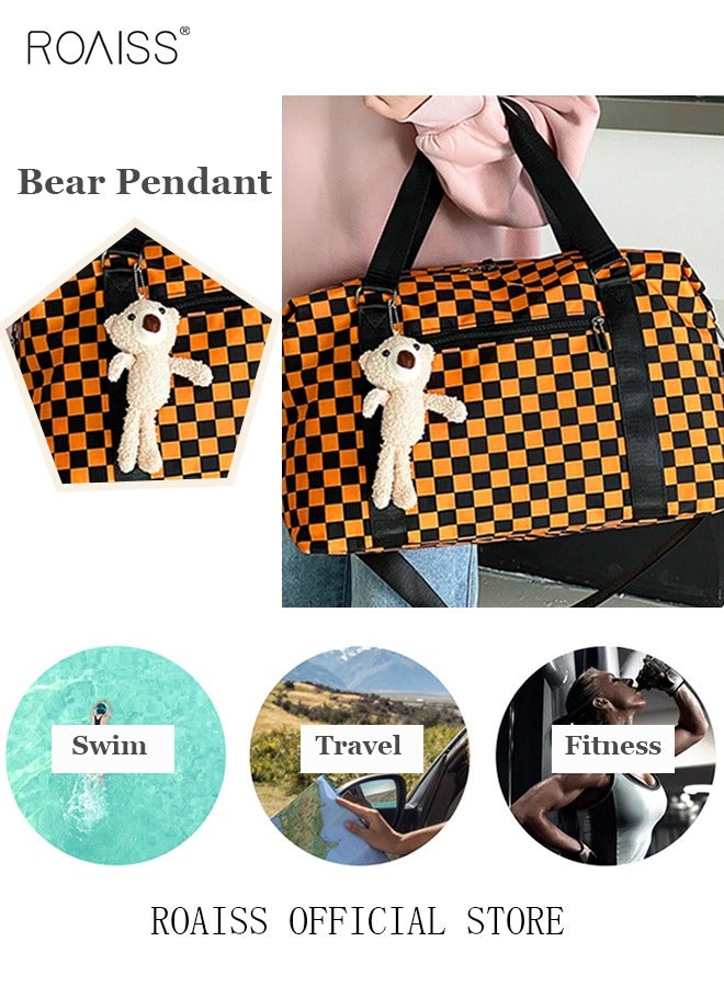 Functional Sports Fitness Handbag with Dry and Wet Separation Large Capacity Design Business Trip and Boarding Short Distance Travel Bag