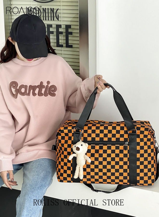 Functional Sports Fitness Handbag with Dry and Wet Separation Large Capacity Design Business Trip and Boarding Short Distance Travel Bag