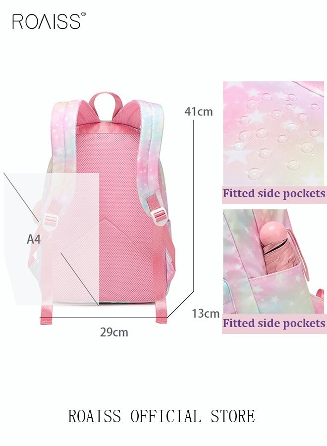 Large Capacity Backpack 14 Inch Laptop Bag  Wide and Thickened Shoulder Straps Waterproof and Wear Resistant