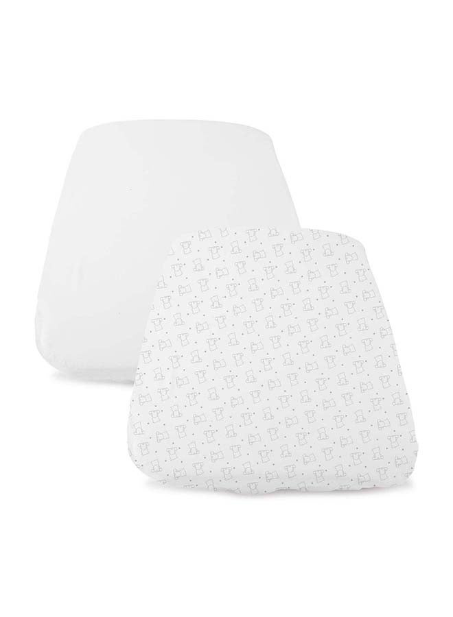 Crib Set 2 Fitted Sheets Compatible With Next2Me Forever, Bear