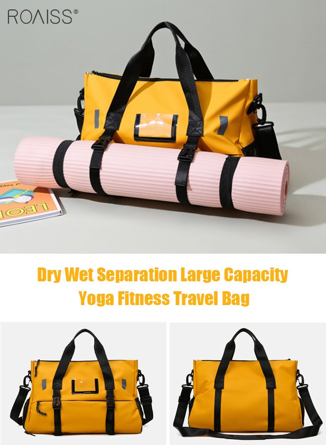 Large Capacity Travel Fitness Bag Independent Shoe Compartment Dry Wet Separation Sports Bag Adjustable And Detachable Shoulder Strap Luggage Bag
